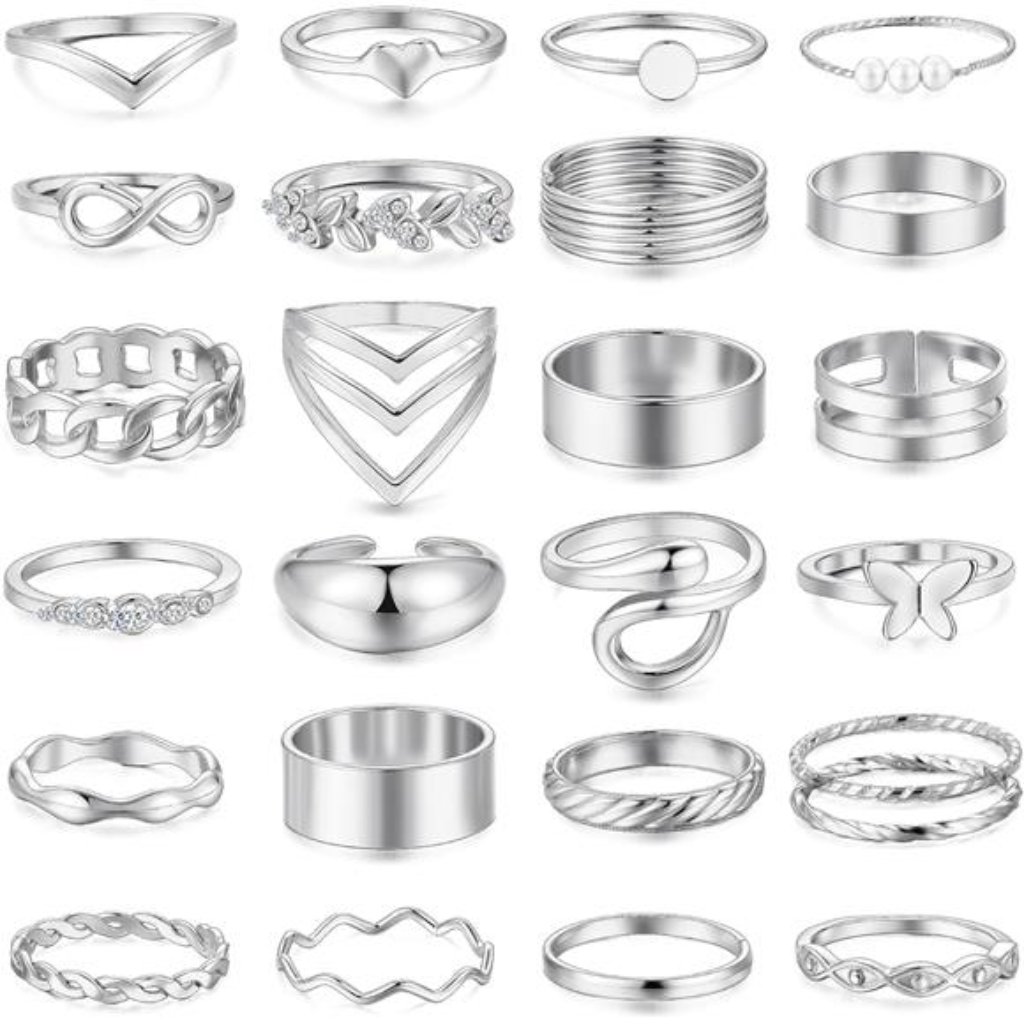 Brand New 25 Pcs Knuckle Ring Set